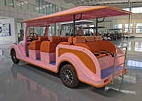 Export DZY Classic Electric Vintage Cars Shuttle Bus Certifié CE Vente Directe Usine Métal Noir 6-14 Places Moteur 4000W 72V
