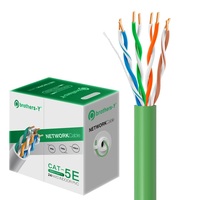 Câble Ethernet Cat 5 en cuivre Brothers-Y 8 conducteurs spécialement conçu pour ne pas s'emmêler et facile à installer, Internet haut débit