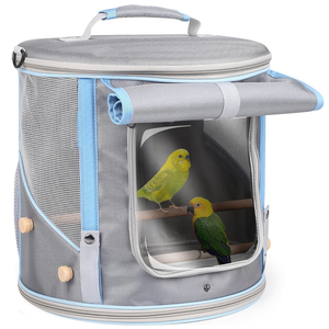 Sac à dos de transport pour oiseaux rond avec fenêtre transparente pour perroquets, calopsittes, agapornis – Cage de transport cylindrique pour animaux de compagnie - Product Image 1