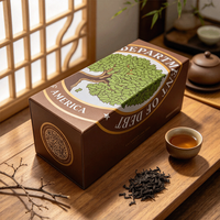 Personnalisation OEM |   Boîte à tiroir coulissant en carton rigide laminé mat |   Boîte-cadeau de luxe pour emballage de thé avec logo personnalisé imprimé