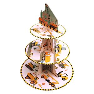Excavateurs Véhicules d'ingénierie Plateaux à gâteaux en papier et supports de <span class=keywords><strong>table</strong></span> à dessert pour enfants pour décorations de fête - Product Image 6