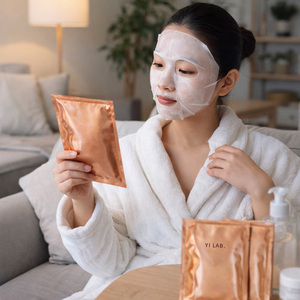 Mascarilla facial de nicotinamida de alta calidad antiarrugas para tensar, reafirmar y levantar la piel del rostro envejecida - Product Image 6