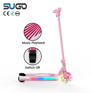 Scooter Eléctrico Rosa de 12-24V para Niños con Luces Laterales y Ruedas Luminiscentes - Product Image 4