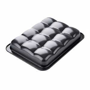 Bandeja sándwich de una sola porción con 12 impresiones Línea metálica negra-Herramienta para hornear y repostería - Product Image 2