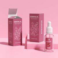 Boîte en papier personnalisée, imperméable, haut de gamme, écologique, pour produits de beauté, vide, pour lotion, huile essentielle, emballage de soins de la peau, boîte rigide