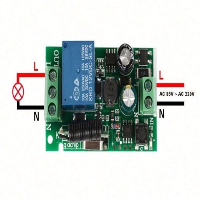 433MHz 1 Channel Wireless Remote Control Switch  Receiver Module 220V  Support 433 MHz RF Frequency Transmitter