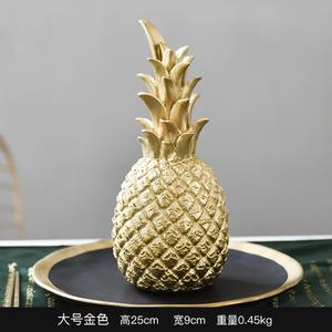 Artisanat Nordique en Résine <span class=keywords><strong>Ananas</strong></span> Doré Ornements Créatifs Vente en Gros Décoration de Salon, Meuble à Vins et Meuble TV de Bureau - Product Image 4