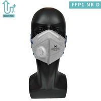 Masque respiratoire jetable demi-visage gris VC avec charbon actif, certifié CE EN149 FFP1, norme européenne anti-poussière