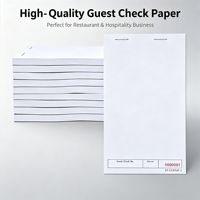 Bloc de tickets de facture vierges en gros 3,5 x 6 pouces, bloc-notes de commande en papier pour restaurant, 50 feuilles par carnet, bon de commande pour serveur avec support rigide