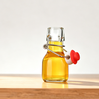 Bouteille en verre mini 60 ml avec bouchon basculant hermétique, idéale pour lait, jus, kombucha, sirop – Parfaite pour les cadeaux de mariage