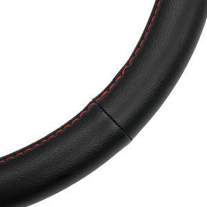 Housse de <span class=keywords><strong>volant</strong></span> en <span class=keywords><strong>cuir</strong></span> respirant résistant <span class=keywords><strong>à</strong></span> l'usure quatre saisons guidon de voiture en <span class=keywords><strong>cuir</strong></span> universel cousu <span class=keywords><strong>à</strong></span> la main couvercle de disque carré - Product Image 4