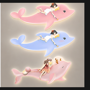 Lampe murale LED en forme de baleine pour fille, décoration murale d'animaux marins de <span class=keywords><strong>dessin</strong></span> <span class=keywords><strong>animé</strong></span> pour chambre d'enfant, crèche, salle de jeux, éclairage intérieur d'hôtel - Product Image 6