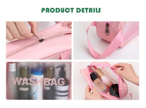 Custom logo Waterproof Ladies Black Transparent Zipper Toiletry <strong>Small</strong> Travel Wash Toiletries clear Pvc <strong>Cosmetic</strong> <strong>Bag</strong> - Product Image 2