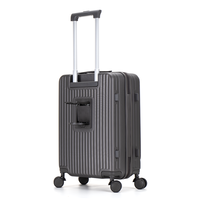 Valise Cabine à Ouverture Frontale Tendance en PC Léger Grande Capacité 4 Roues Extensible avec Fermeture Éclair – Style Moderne – Vente Directe Usine