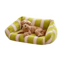 Canapé de luxe personnalisé pour animaux de compagnie Nouveau design Lit souple et imperméable en fausse fourrure pour petits et moyens animaux de compagnie Lit amovible pour chat et chien Emballage en carton