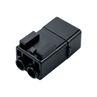 Caja de Fusibles Doméstica de 2 Pines BX201-2.8-TB, Conector Automotriz Macho-Hembra Enchufable, Resistente al Polvo y al Agua