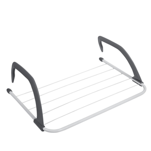 उच्च गुणवत्ता वाले बहुक्रियाशील तह कपड़े रैक लोहे की खड़ी डिजाइन ढहने योग्य लटकाने वाली शैरी कपड़े सुखाने रैक - Product Image 1