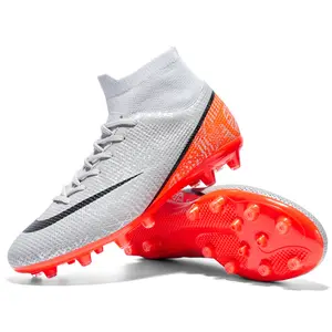 2023 New Men Soccer Shoes Professional Ankle Boy Football Boots Cleats Grass Training Match Sneakers Kids Futsal Non Slip