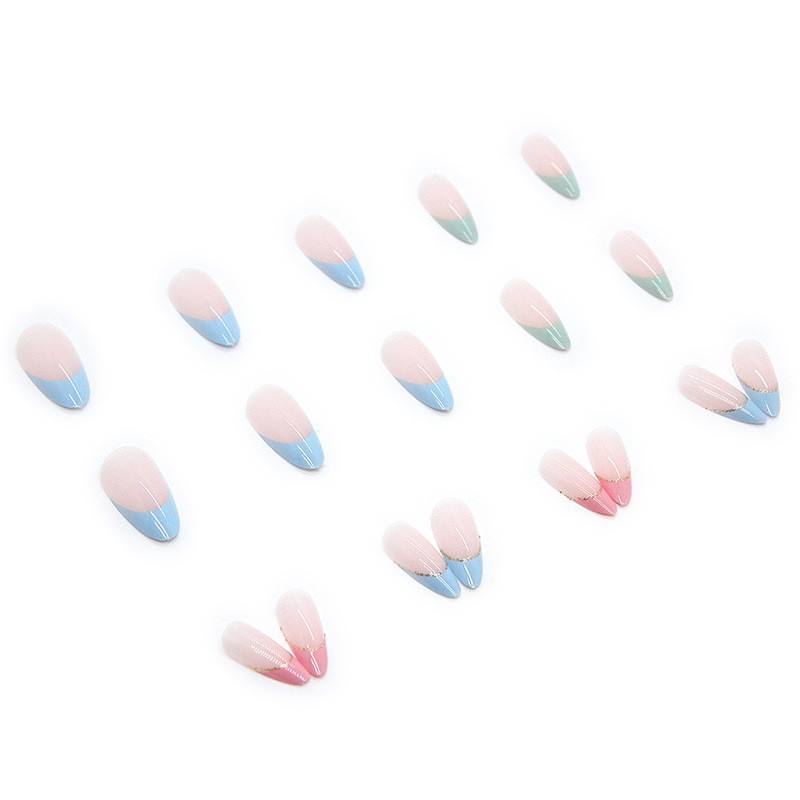 W090 Stiletto Press on Nails Beauty Product False Nails Edgy Chic Black White Custom QMLJ