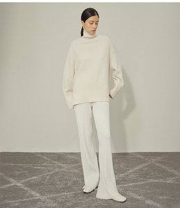 Pull en cachemire à col roulé pour <span class=keywords><strong>femme</strong></span>, style mode hiver, tricoté en laine - Product Image 4
