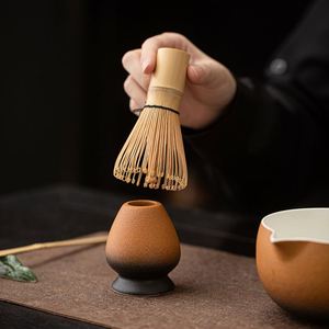 High Quality Modern Ceramic Matcha Whisk Bowl <b>Set</b> with <b>Tea</b> Brush Stand Holder Reusable Bamboo Spoon Custom Logo Option - Product Image 4