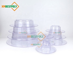 Support <span class=keywords><strong>de</strong></span> présentation <span class=keywords><strong>de</strong></span> macarons à 10 étages, support en plastique transparent pour desserts et biscuits, emballage pour mariage et fête - Product Image 4