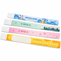 Pulsera de Papel Sintético NFC Imprimible Térmicamente, 13.56MHz, Pasiva, Impermeable, Desechable, para Eventos y Conciertos