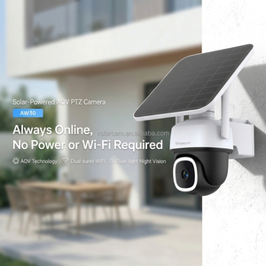 Caméra solaire 4G 3MP AOV à très faible consommation d'énergie, enregistrement 24/7, alerte IA pour humains et animaux, audio bidirectionnel, vision nocturne, prix d'usine AG30 - Product Image 1
