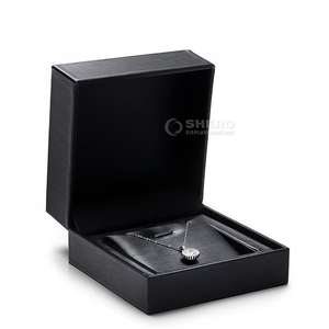 Exquisite Luxury Wholesale Black Custom Premium PU Leather Set Boxes for Necklace Bracelet <b>Ring</b> Earrings Boxes Jewelry Box - Product Image 6
