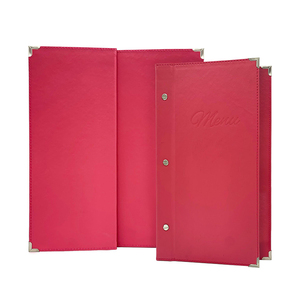 Couverture de menu personnalisée de haute qualité A4 A5 en cuir avec vis extérieures – Livre de menu de restaurant - Product Image 2
