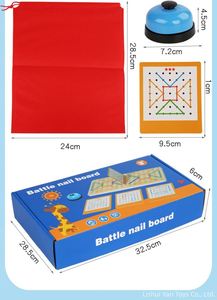 Juguete Educativo Preescolar, Geoboard de Madera con Tarjetas de Memoria Flash, Ideal para el Aula, Juego de Batalla para 2 Jugadores - Product Image 6