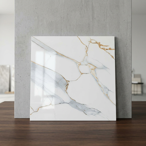 Carreaux de sol en céramique pleine masse effet marbre glacé numérique 400x400mm pour intérieur - Product Image 3