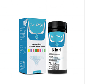 Bandelettes de test SPA 6-en-1 pour bain à remous, kit professionnel d'analyse de l'eau, résultats rapides pour le <span class=keywords><strong>pH</strong></span>, le chlore, l'alcalinité (CYA), 100 bandelettes - Product Image 1