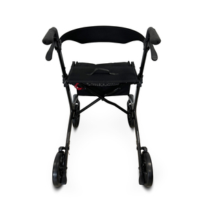 KSM-806 Global 4 Wheels <b>Folding</b> Mobility Equipment Carbon Fiber Walking <b>Walker</b> Supplier Rollator with Shopping Bag and Backrest - Product Image 1