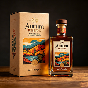 Boîte de présentation personnalisée OEM en carton blanc recyclable avec fermeture à rabat pour Tequila <span class=keywords><strong>Extra</strong></span> <span class=keywords><strong>Anejo</strong></span> Blue Agave - Product Image 2