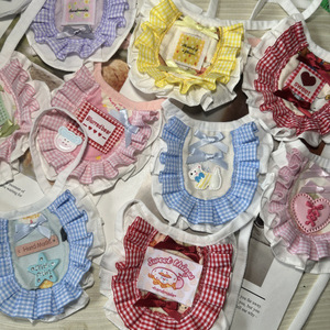 귀여운 테디 베어 개 스카프 턱받이 애완 동물 의류를위한 고양이 기능이있는 여름 장식 애완 동물 침을 흘리는 턱받이 - Product Image 6