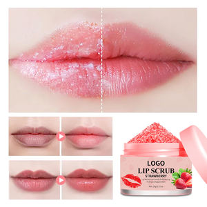 Exfoliante Labial Rosa Fresa Orgánico Natural Personalizado de Marca Privada OEM, Hidratante, Aclarante y Blanqueador - Product Image 3