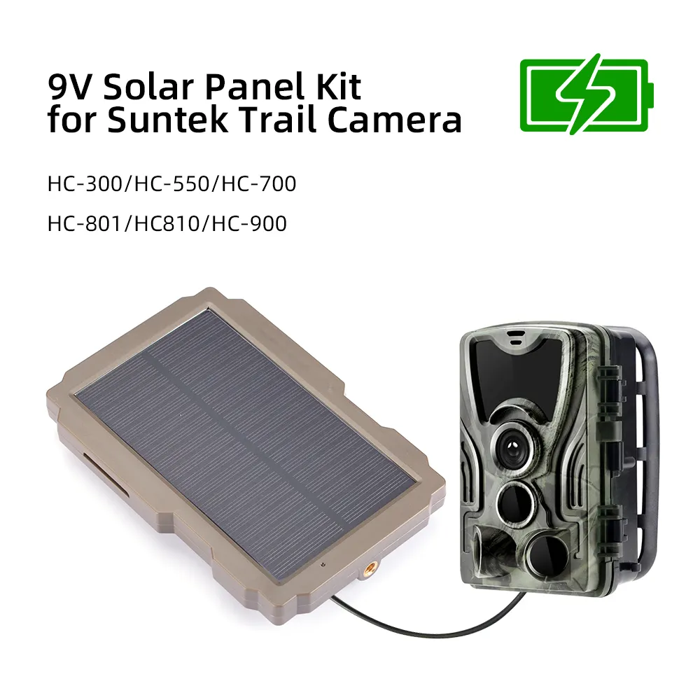 Hunting Trail Camera Charger For Suntek HC-300M HC300 HC-500m Solar Panel Us Eu 