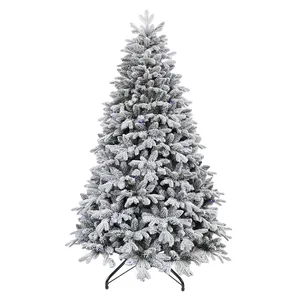 圣诞礼物氛围家居装饰植绒仿真人造圣诞树雪松针PE松果圣诞树