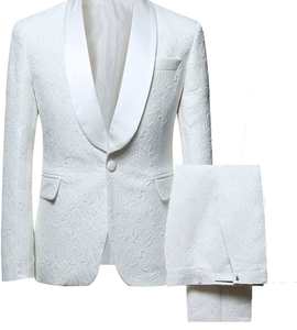 Su misura abito da uomo <span class=keywords><strong>smoking</strong></span> personalizzato da sposa Jacquard <span class=keywords><strong>nero</strong></span> su misura - Product Image 2