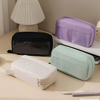 Trousse à crayons Oxford multi-usage grande capacité Royal Fair avec poignée et fenêtre transparente pour fournitures scolaires