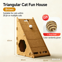 Dreieckiges Premium-Filz-Katzenbett Halbgeschlossen Abnehmbar Waschbar Langlebig Nicht Haarende Kuschelig Innenbereich Alle Jahreszeiten Halloween