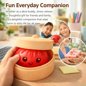 En stock: Juguete Squishy de Dumpling, Juguete Squishy de Dumpling en oferta, Envío rápido, Juguetes Squishy, Bollo al vapor, Bajo MOQ, Bollo Squishy con tapa - Product Image 2