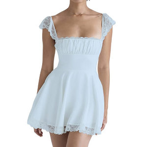 <span class=keywords><strong>Robe</strong></span> mini <span class=keywords><strong>style</strong></span> <span class=keywords><strong>corset</strong></span> en dentelle blanche personnalisée pour femme, vêtements sexy sur mesure pour femme, <span class=keywords><strong>robe</strong></span> de créateur pour soirée - Product Image 4