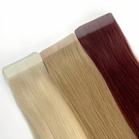 Extensions de cheveux humains de qualité supérieure, double épaisseur, blond européen avec mèches, invisibles et sans couture, fabriquées à partir de cheveux vierges bruts