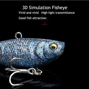 Luac – leurres souples en plastique de 65mm, 85mm, yeux 3D, VIB, VIB, pour la pêche, nouveauté, vente en gros - Product Image 4