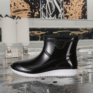 Unisex <b>Winter</b> Fashionable Rain <b>Boots</b> Short-Tube Waterproof Chef <b>Work</b> Shoes PVC Upper Mesh EVA Thickened Non-Slip Breathable - Product Image 3