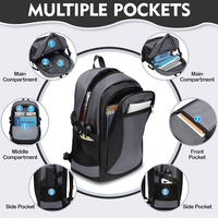 Sac à dos de voyage décontracté pour homme, léger et tendance, avec logo personnalisé, résistant à l'eau, pour ordinateur portable 16 pouces