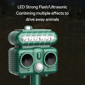 Rắn ABS siêu âm chim và động vật Repeller ngoài trời năng lượng mặt trời Powered nhấp nháy LED cho khu vườn công viên và trang trại - Product Image 4
