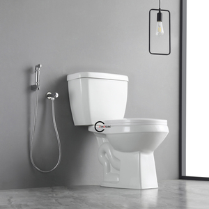Inodoro de Cerámica Negra de Dos Piezas con Sifón en Forma de S para Baño, Venta Directa de Fábrica - Product Image 1